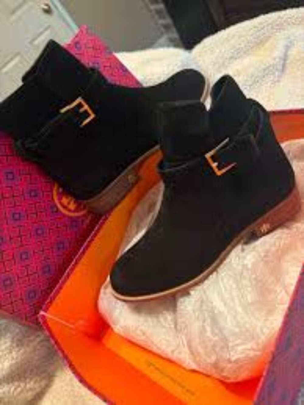 Tory Burch Black Leather Brooke Ankle Bootie